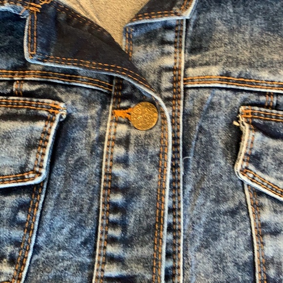 Mexican Denim Jacket embroidered, new without tags, - Picture 3 of 5